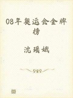 08年奥运会金牌榜