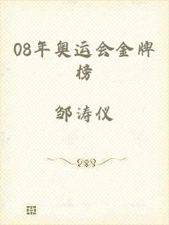 08年奥运会金牌榜
