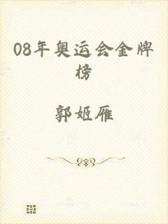 08年奥运会金牌榜
