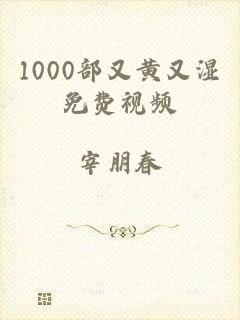 1000部又黄又湿免费视频