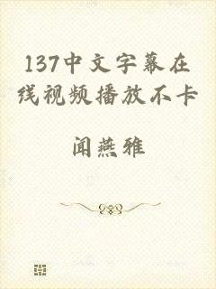 137中文字幕在线视频播放不卡