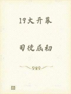 19大开幕
