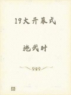 19大开幕式