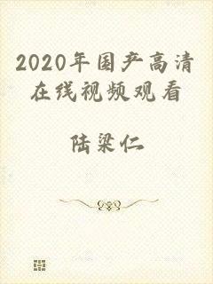 2020年国产高清在线视频观看