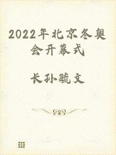 2022年北京冬奥会开幕式