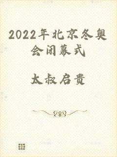 2022年北京冬奥会闭幕式