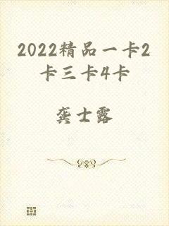 2022精品一卡2卡三卡4卡