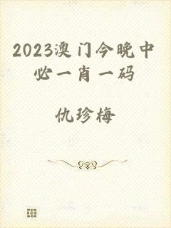 2023澳门今晚中必一肖一码