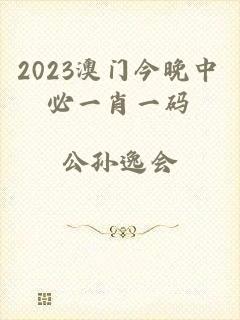 2023澳门今晚中必一肖一码