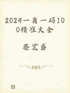 2024一肖一码100精准大全