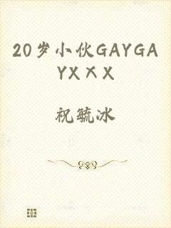 20岁小伙GAYGAYXⅩX