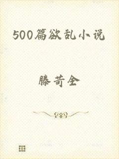 500篇欲乱小说