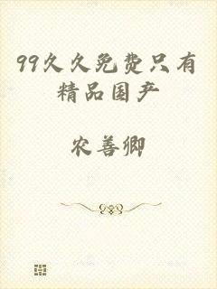 99久久免费只有精品国产