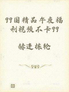 99国精品午夜福利视频不卡99