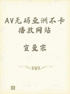 AV无码亚洲不卡播放网站