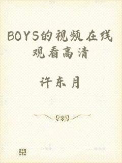 BOYS的视频在线观看高清