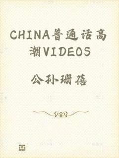 CHINA普通话高潮VIDEOS