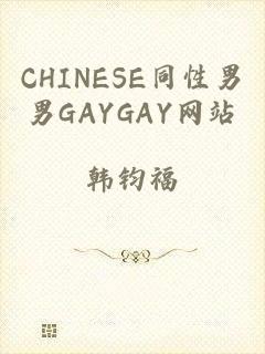 CHINESE同性男男GAYGAY网站