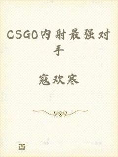 CSGO内射最强对手