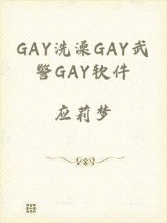 GAY洗澡GAY武警GAY软件