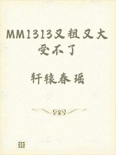 MM1313又粗又大受不了