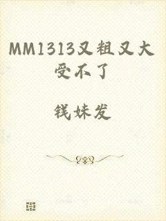 MM1313又粗又大受不了