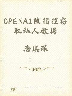OPENAI被指控窃取私人数据