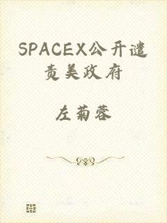 SPACEX公开谴责美政府