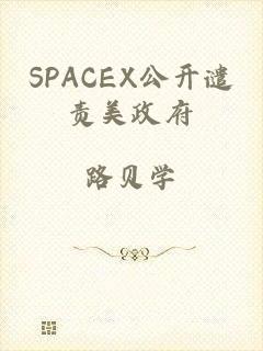 SPACEX公开谴责美政府