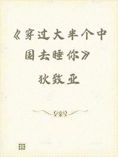 《穿过大半个中国去睡你》
