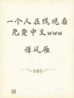 一个人在线观看免费中文www