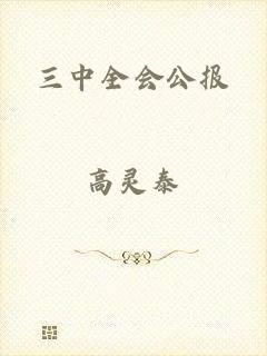三中全会公报