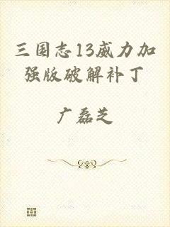 三国志13威力加强版破解补丁