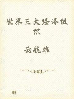 世界三大经济组织
