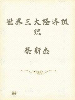 世界三大经济组织