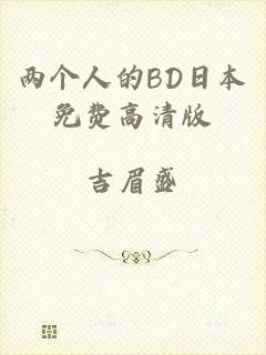 两个人的BD日本免费高清版
