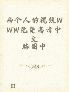 两个人的视频WWW免费高清中文