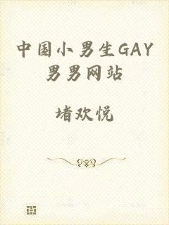中国小男生GAY男男网站