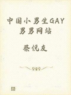 中国小男生GAY男男网站