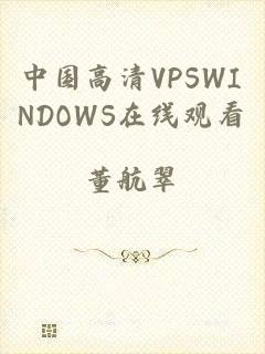 中国高清VPSWINDOWS在线观看