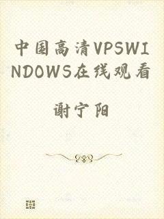 中国高清VPSWINDOWS在线观看