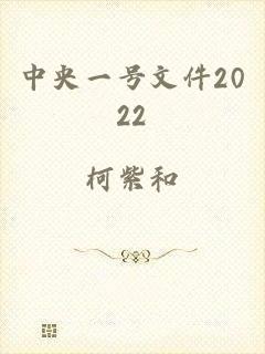 中央一号文件2022