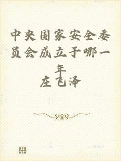 中央国家安全委员会成立于哪一年