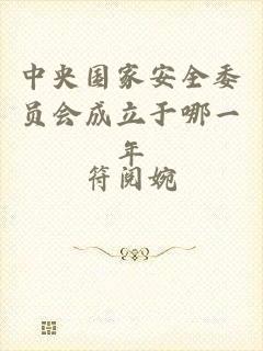 中央国家安全委员会成立于哪一年