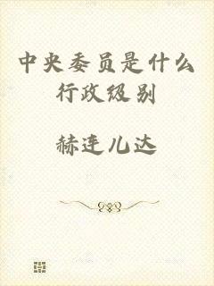 中央委员是什么行政级别
