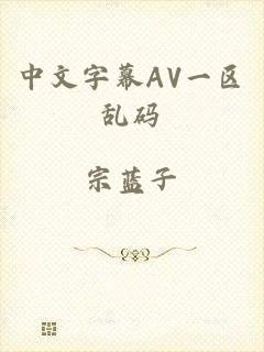 中文字幕AV一区乱码