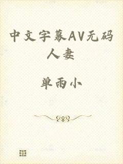 中文字幕AV无码人妻