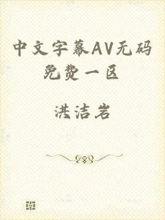 中文字幕AV无码免费一区