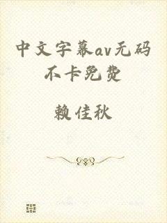 中文字幕av无码不卡免费