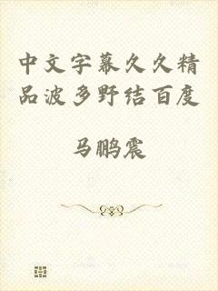 中文字幕久久精品波多野结百度